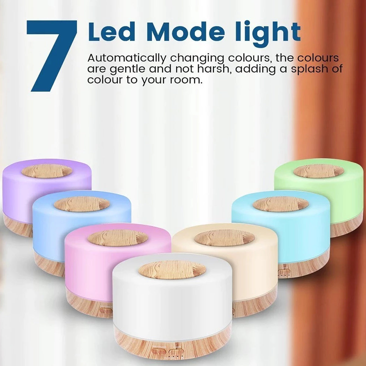 Umidificador e Difusor Aromaterapia 700ml LED Colorido