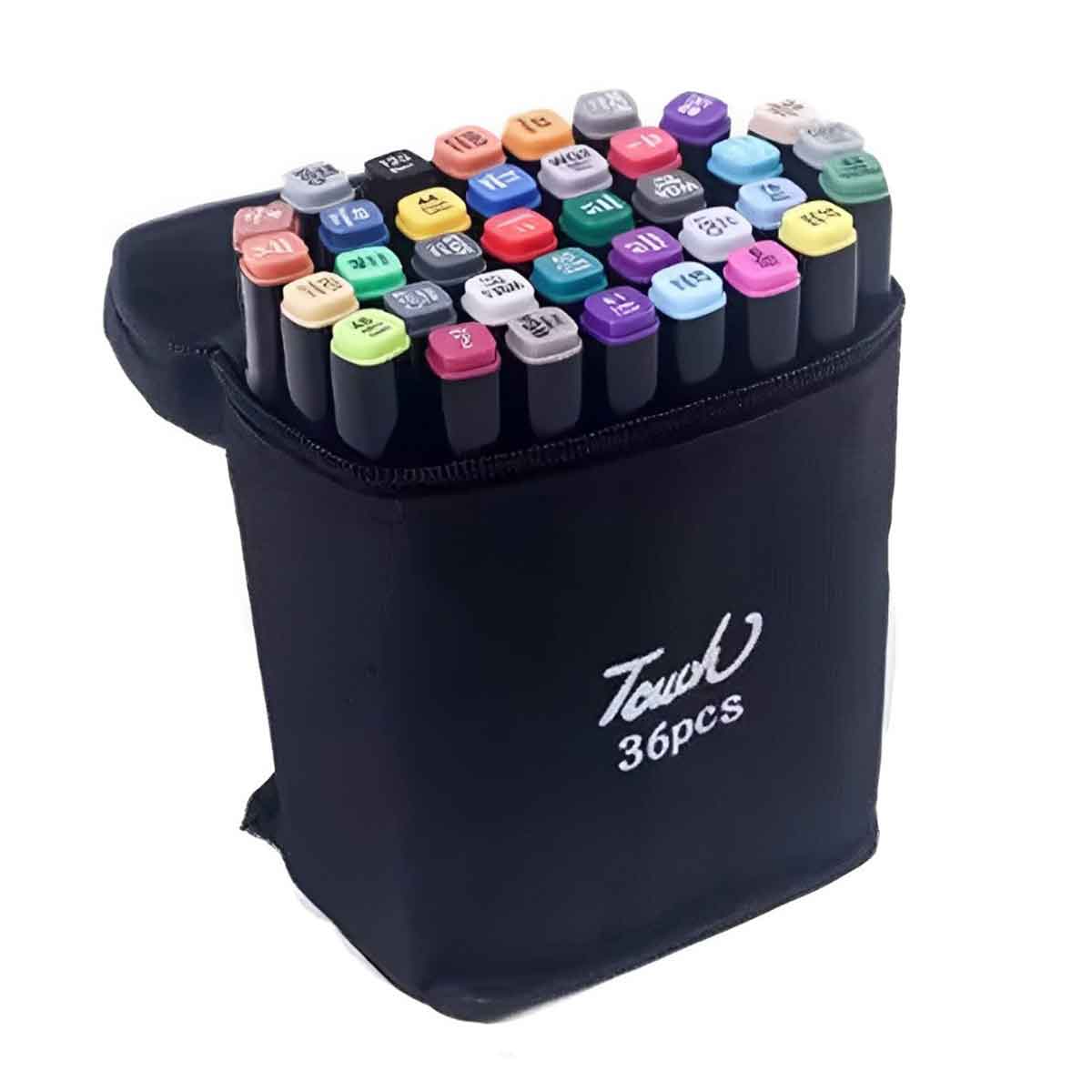 Caneta Marcador Profissional Pontas Duplas 36 Cores – Casachick