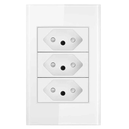 Tomada Coibeu 3 Módulos Flexível para Parede