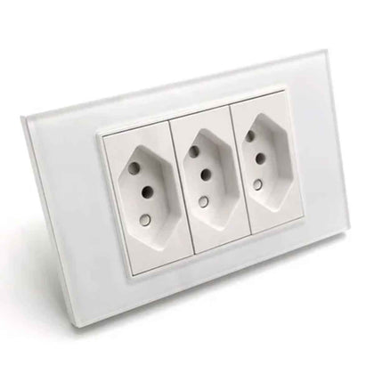 Tomada Coibeu 3 Módulos Flexível para Parede