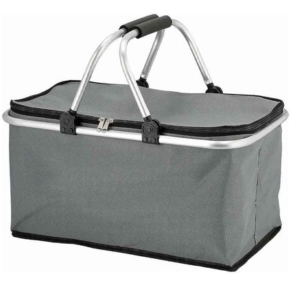 Cesta Térmica Dobrável Retrátil Cinza 20 Litros