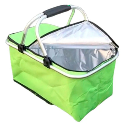 Cesta Térmica Dobrável Retrátil Verde 20 Litros