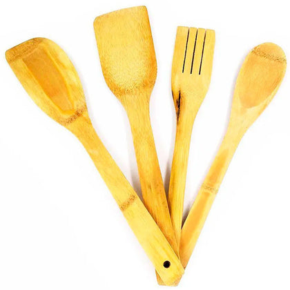 Kit 5 Utensílios de Cozinha Bambu Ecológico
