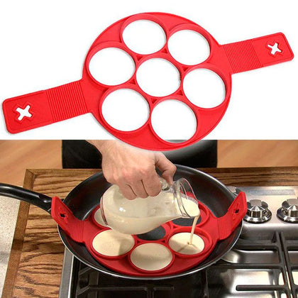 Forma de Silicone Antiaderente para Panquecas e Ovos