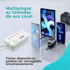 Extensão 5 Tomadas e 4 USB LED Bivolt 110v/220v