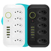 Extensão 5 Tomadas e 4 USB LED Bivolt 110v/220v