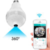 Kit 2 Câmeras Lâmpada Espiã Wifi 360° com Microfone e Som