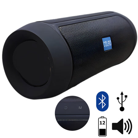 Caixa de Som Bluetooth Sem Fio Portátil com Entrada USB SD e Viva Voz - Cores Sortidas