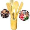 Kit 5 Utensílios de Cozinha Bambu Ecológico
