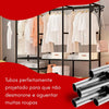 Kit 2 Guarda-Roupas Arara 3 Colunas Multifuncional Desmontável
