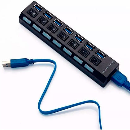 Hub USB 3.0 Extensor 7 Portas Multi Led Indicador LT-H007