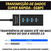 Kit 3 Hub Usb 3.0 Extensor 4 Portas Led Indicador High Speed Hd
