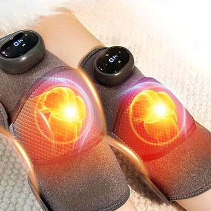 Kit 2 Joelheiras Faixa Massageadora Térmica com Aquecimento e Alívio Para Joelhos