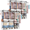 Kit 2 Guarda-Roupas Arara 3 Colunas Multifuncional Desmontável