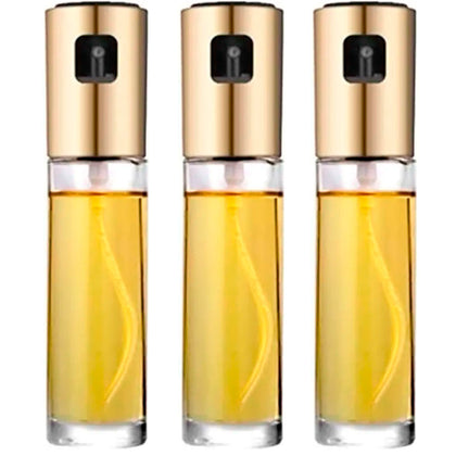 Kit 3 Porta Azeite Vinagre Spray Galheteiro Aço Inox 100 ml