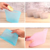 Kit 3 Sacolas Zip de Silicone Resistente a Calor e Frio