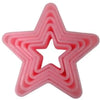 Kit 5 Cortadores Molde Estrela para Biscoitos e Confeitaria