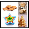 Kit 5 Cortadores Molde Estrela para Biscoitos e Confeitaria