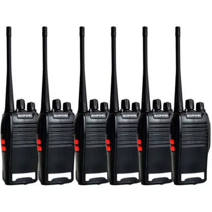 Kit 6 Rádio Comunicador Walk Talk 16 Ch 12km Baofeng 777s