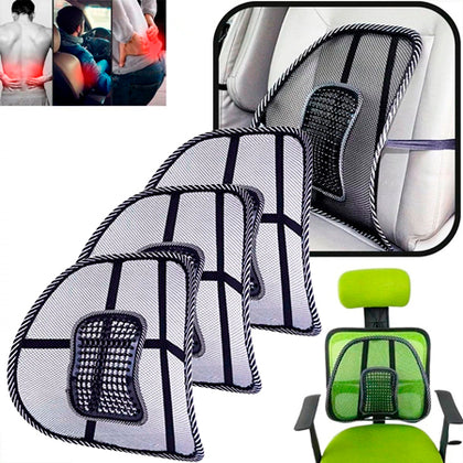 Kit 3 Encostos Lombar Ortopédico Conforto Alivia Dor Correção Postural para Carro e Escritório