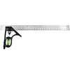 Kit Esquadro Nível e Régua Inox 12 Pol com Riscador