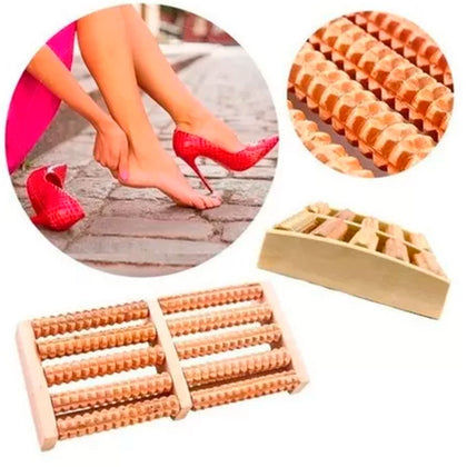 Massageador de Pés Shiatsu em Madeira para Relaxamento