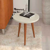 Mesa Lateral Redonda Ellegance para Sala Off White