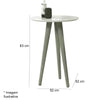 Mesa de Apoio Redonda Ellegance para Sala Preto