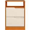 Mesa Cabeceira 2 Gavetas Sara Flex Cinamomo/Off White