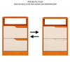 Mesa Cabeceira 2 Gavetas Sara Flex Cinamomo/Off White