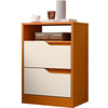 Mesa Cabeceira 2 Gavetas Sara Flex Cinamomo/Off White