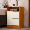 Mesa Cabeceira 2 Gavetas Sara Flex Cinamomo/Off White