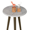 Mesa Lateral Redonda Brilhante para Sala Carrara