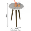 Mesa Lateral Redonda Brilhante para Sala Carrara