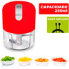 Mini Processador De Alimentos Elétrico Usb 3 Lâminas 250ml