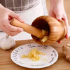 Pilão de Madeira Bambu Socador Reforçado Alho e Temperos