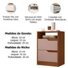 Mesa de Cabeceira 2 Gavetas Sara Flex Nogueira/Capuccino