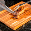 Garfo Trinchante e  Faca Chef Damasco Full Tang - Churrasco Pro