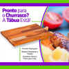 Tábua de Carne Retangular Madeira Legumes Churrasco 35x50 cm