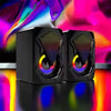 Caixa de Som USB Potente para PC Gamer com Iluminação RGB