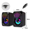 Caixa de Som USB Potente para PC Gamer com Iluminação RGB