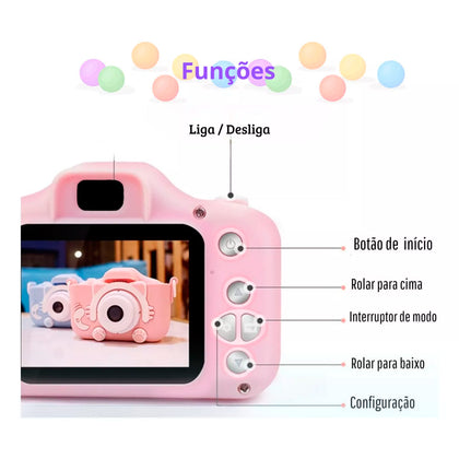 Câmera Infantil Digital Gato – Fotos e Vídeos Divertidos
