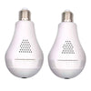 Kit 2 Câmeras Lâmpada Espiã Wifi 360° com Microfone e Som