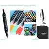 Caneta Marcador Profissional Pontas Duplas 24 Cores