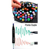 Caneta Marcador Profissional Pontas Duplas 48 Cores