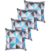 Kit 4 Capas Para Almofada 45 cm x 45 cm Triângulo Azul