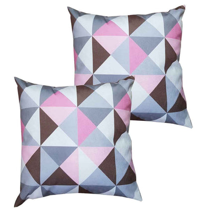 Kit 2 Capas Para Almofada 45 cm x 45 cm Triângulo Rosa