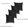 Kit 4 Capas Para Almofada 45 cm x 45 cm Preto