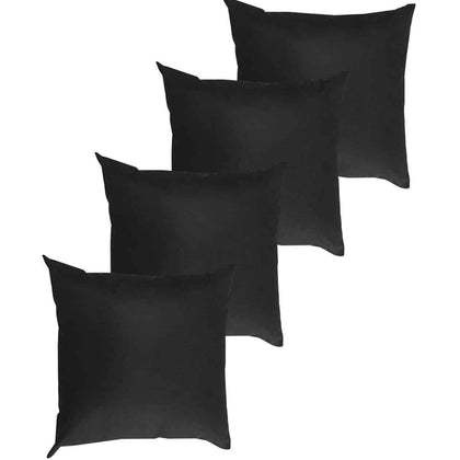 Kit 4 Capas Para Almofada 45 cm x 45 cm Preto