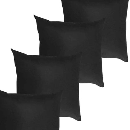 Kit 4 Capas Para Almofada 45 cm x 45 cm Preto